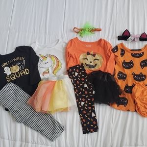 Halloween outfit 9 pc bundle for baby girl